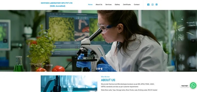 Oxy Food Laboratory — website preview